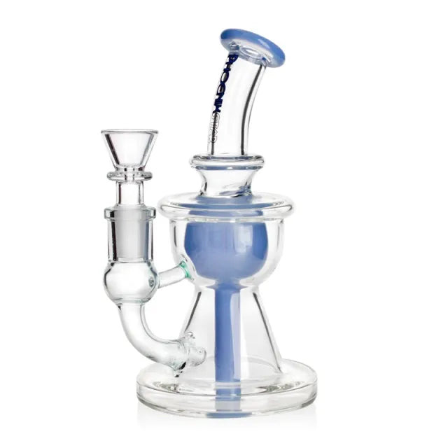 7 Inch Glass Beaker Bong with Dual Chamber Recycler