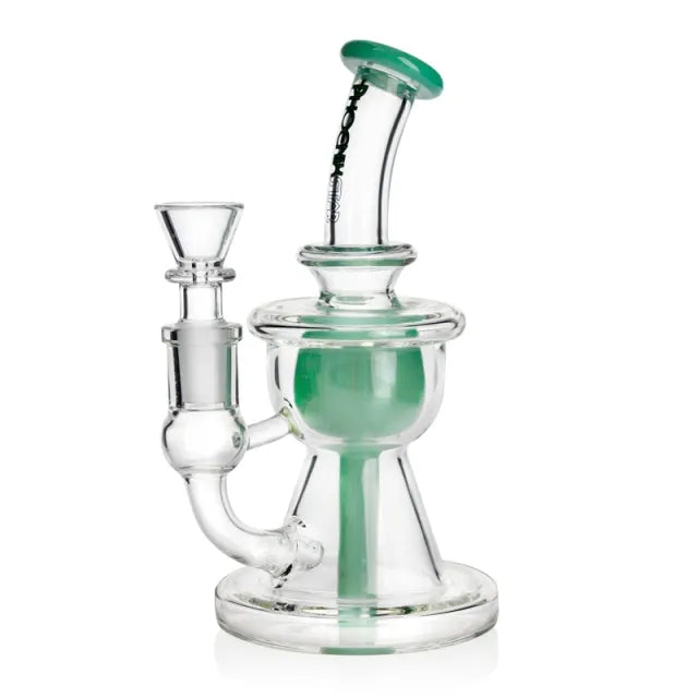 7 Inch Glass Beaker Bong with Dual Chamber Recycler