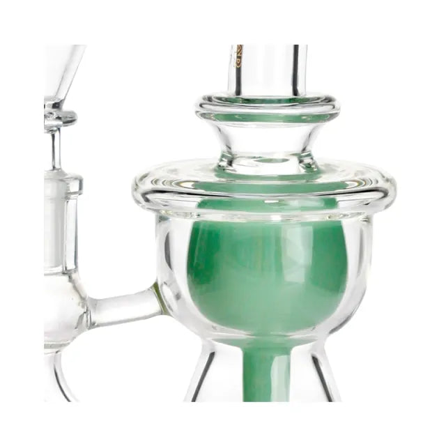 7 Inch Glass Beaker Bong with Dual Chamber Recycler