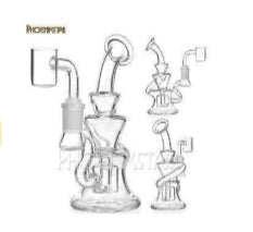 Mini RIG Recycler Height: 5.5 inches Handrafted Borosilicate Glass Pure Quartz Bucket