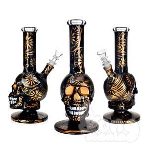 Goldie Skull Glass Bong 27 cm