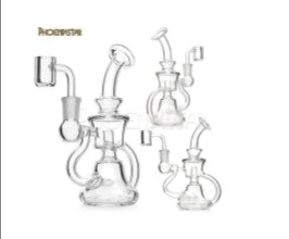 Recycler Oil Rig Height: 6.8 inches with a quartz banger with a inline diffuser perc