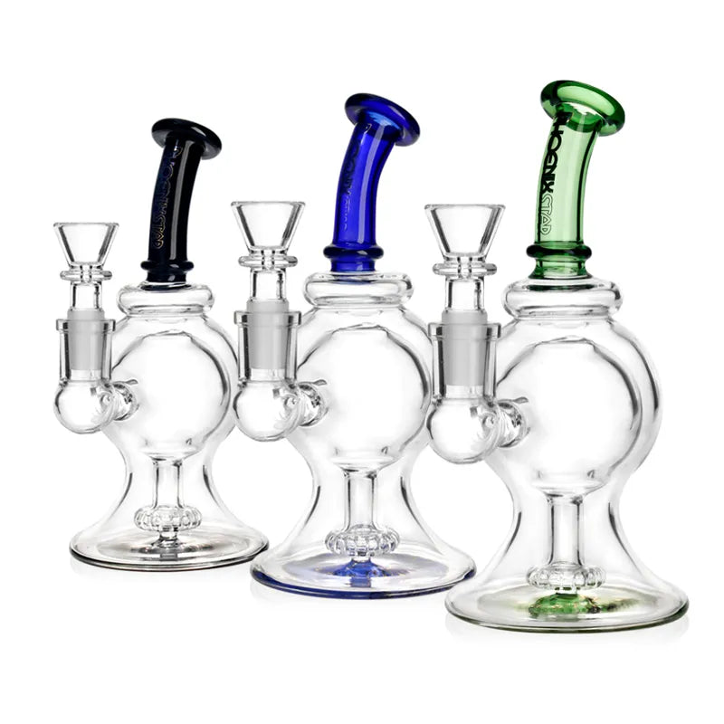 Phoenix Star 7 Inch Showerhead Bong - High-Quality Smoked Glass Shower Head Water Pipe